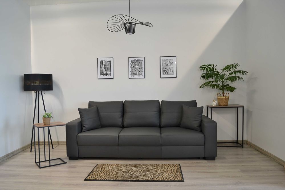 Kanapa rozkładana Senator z grubej skóry naturalnej DOLARO