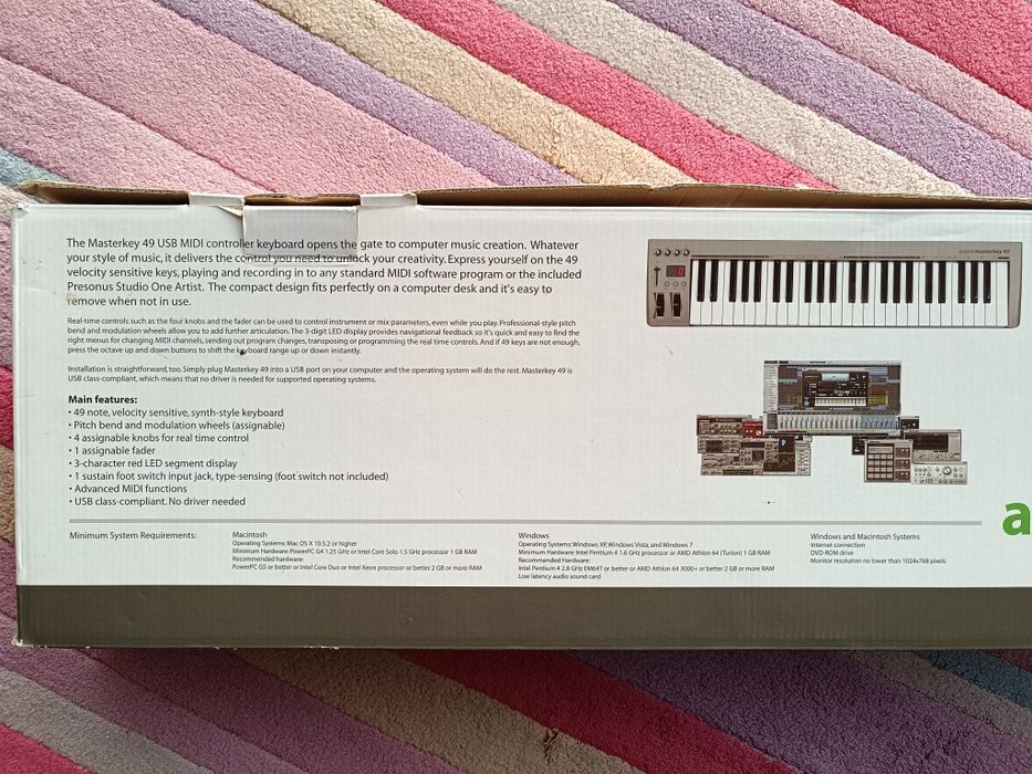 MIDI Controller Keyboard Masterkey 49 USB