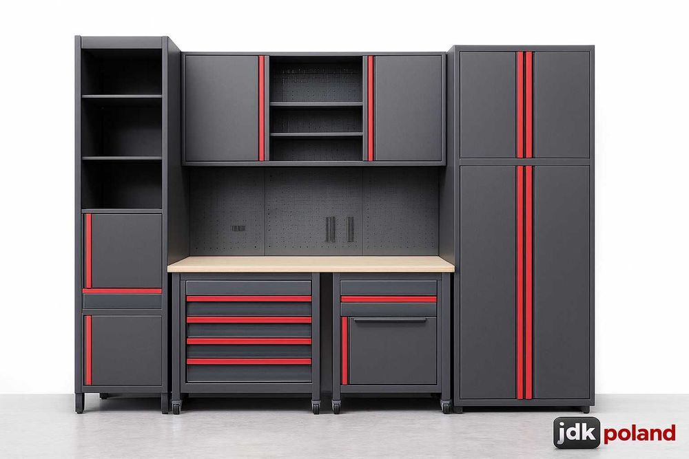 Zestaw profesjonalnych mebli warsztatowych JDK Poland —produkcja PL