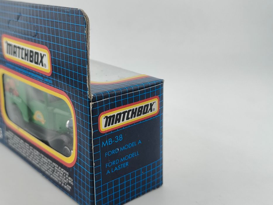 Mb38 Matchbox Ford Model A "Rowntrees" Blue Grid Box