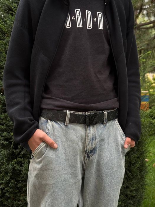 Ремінь Louis Vuitton пасок ремень LV черный мужской Луи Витон Лв ремен