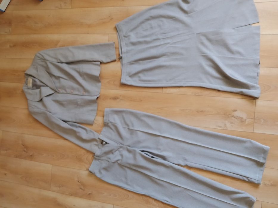 Garsonka, garnitur kompet 3 częściowy: marynarka, spódnica i spodnie