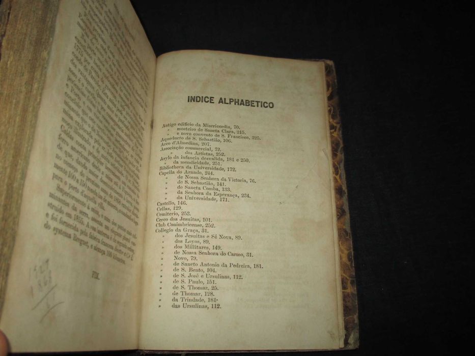 Livro Guia Histórico do Viajante em Coimbra 1867
