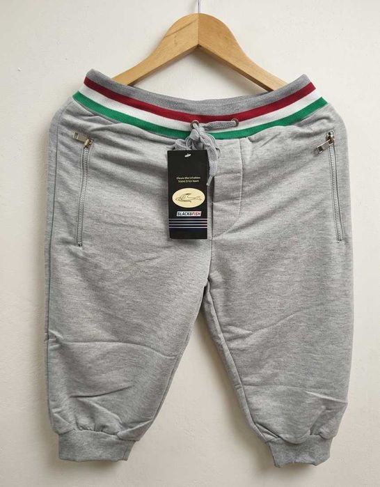 Szare spodenki dresowe rybaczki S