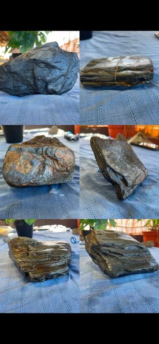 Lote de 6 rochas naturais variadas para aquário