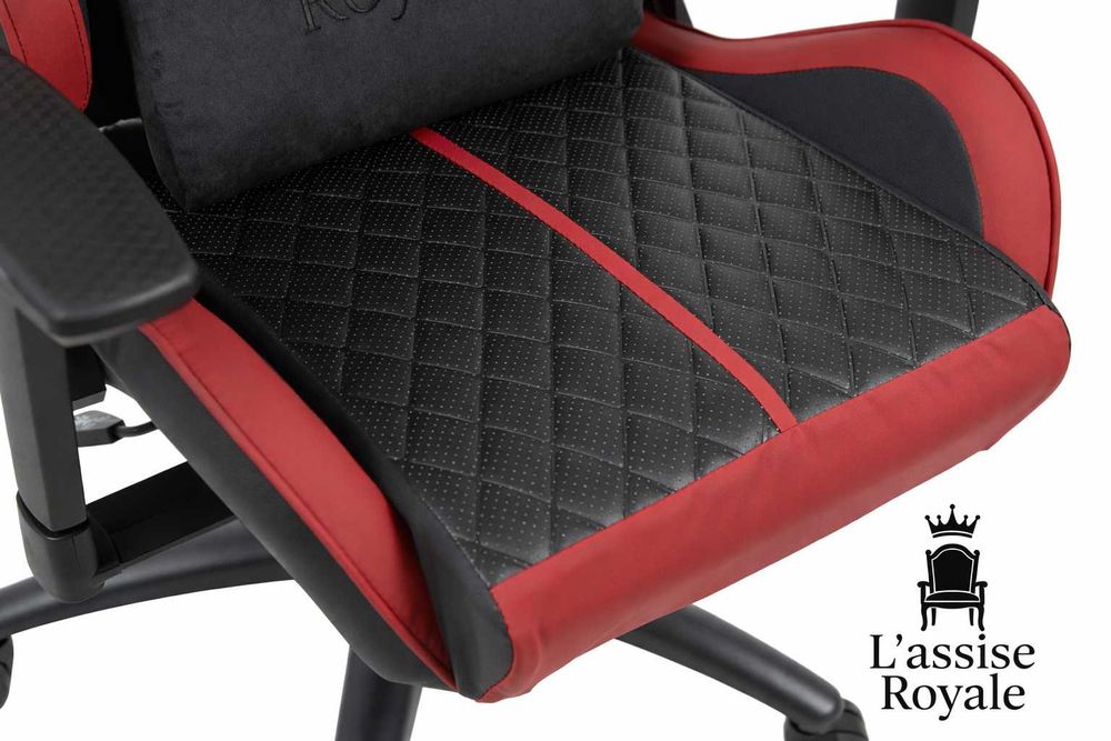 Fotel Gamingowy pikowany PREMIUM Obrotowy Biurowy Regulowany Ergonom