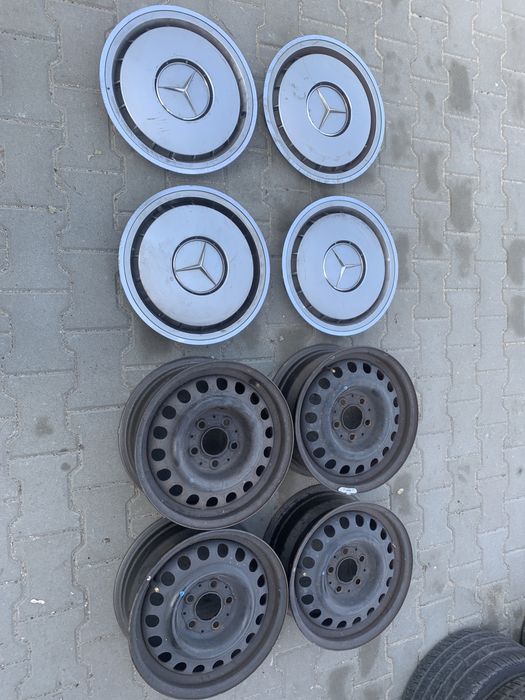 6,5 x 15" et49 oryginal mercedes z kolpakami rarytas