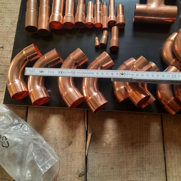 Сантехнічні Мідні коліна, перехідники,  трійники