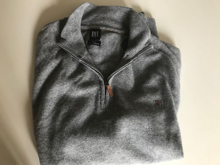 Camisola de malha Pedro del Hierro tam XXXL cinzenta clara