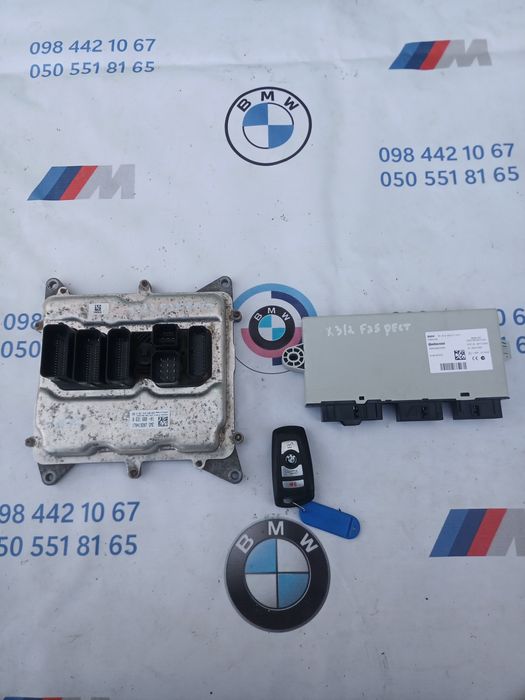 Комплект блок ЭБУ ECU DME CAS мозги BMW X3 F25 F26 X5 E70 E71 ключ ЕБУ