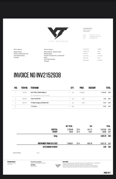 YT izzo core 2 - carbono