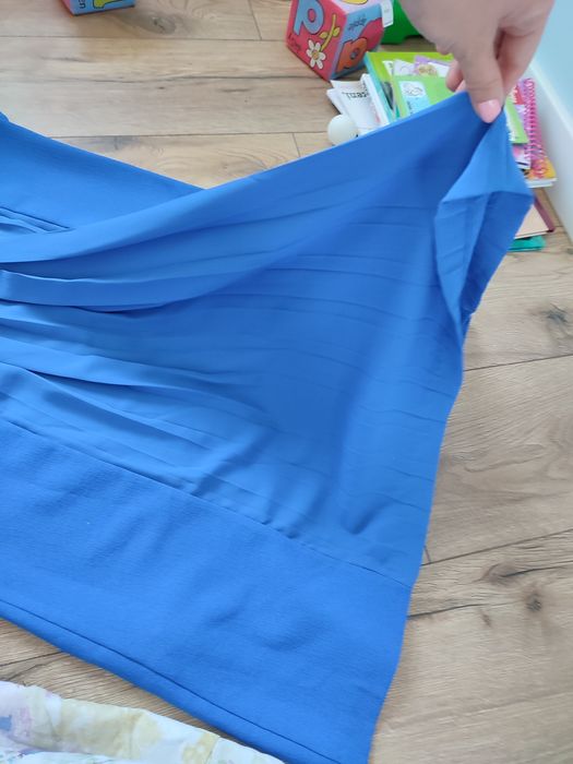 M Zara Basic plisowana chabrowa oversize