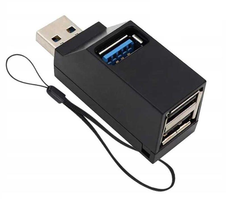 Mini HUB aktywny rozdzielacz 3 Porty USB PC Laptop Szybki * Wejherowo