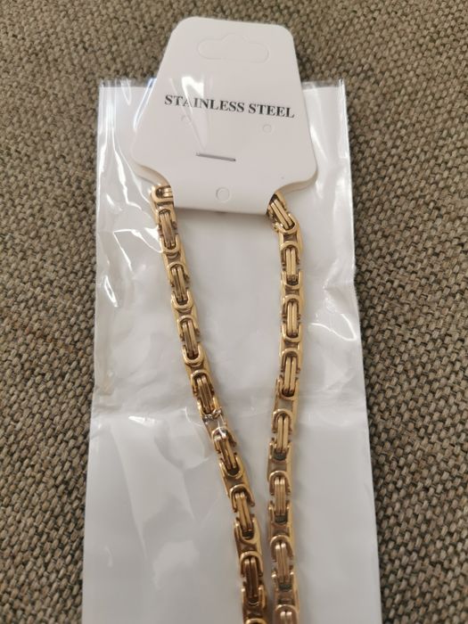 Złoty łańcuszek splot królewski