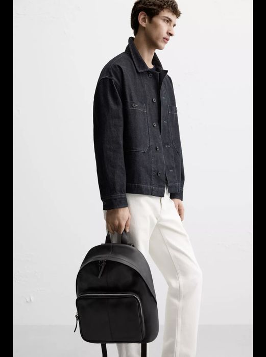 Mochila De Pele Zara NOVO