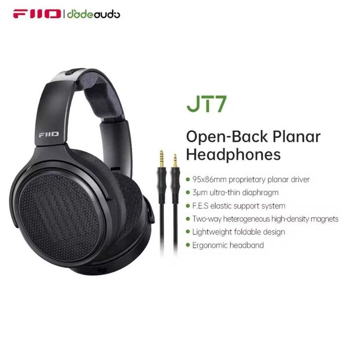 FiiO JT7 Black Нові відкриті планарні навушники