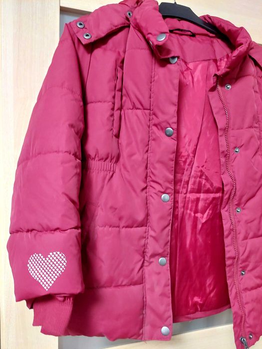 Kurtka zimowa krótki płaszczyk tchibo 146/152 jak nowy