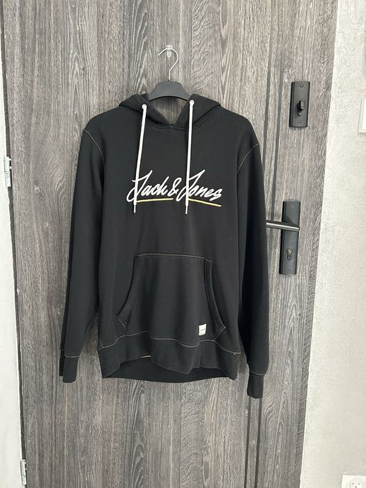 Czarna bluza z kapturem jack&jones rozmiar L