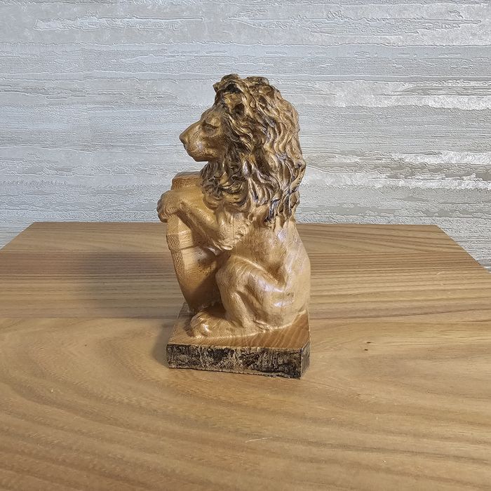 Лев дерев'яний, фігурка, різьба, ясен, 3Д
