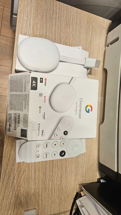 Google Chromecast 4k, pełny zestaw, jak nowy