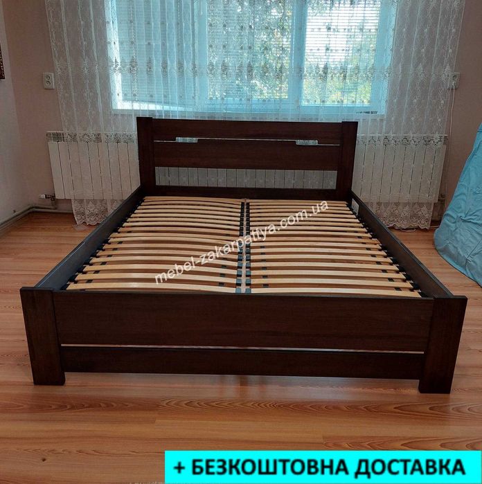Купити ліжко з дерева. Двоспальне дерев'яне ліжко з бука. Ліжко з шухлядами. Кровать деревянная двуспальная. Ліжко 90,120,140,160,180х200. Доставка
