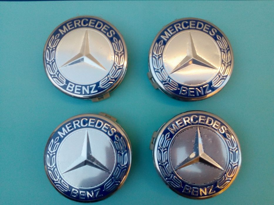 centros jante Mercedes 75mm emblemas tampa logótipo encaixe AMG CLA VW