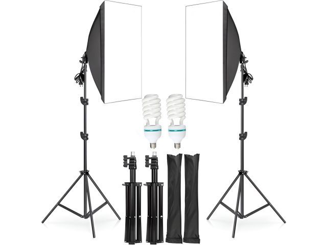 Lampy Fotograficzne Statyw Softbox 50x70cm Zestaw Fotograficzny