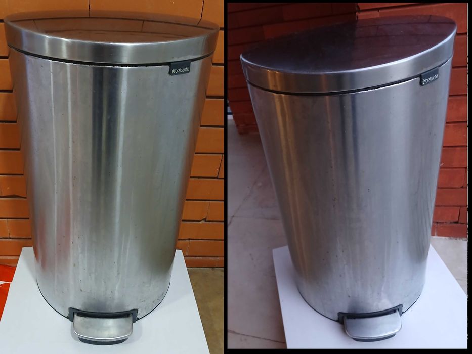 Contentor Brabantia Flatback 30L c/ pedal, inox mate anti-manchas(FPP)