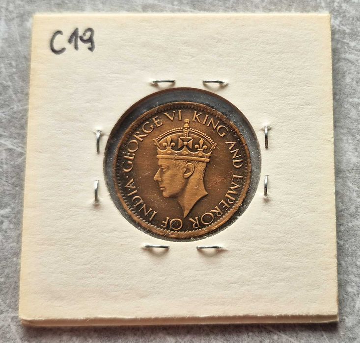 C19) CEJLON - 1 Cent - 1942 r.