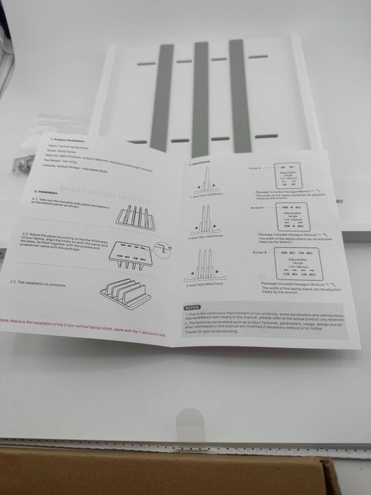 Stojak na tablet laptop białty 3 półki