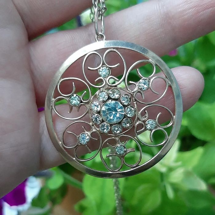 Советский серебряный кулон в позолоте