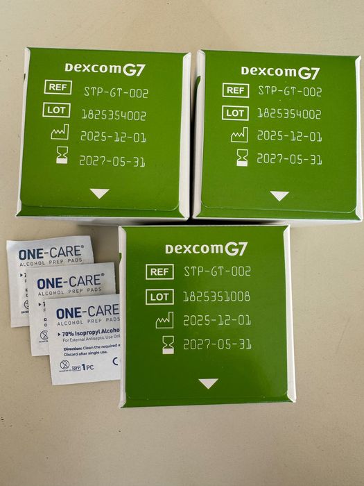 DexCom G-7 NOWE -AKTUALNE-3 szt. Gazik gratis. Data ważności 2027-05