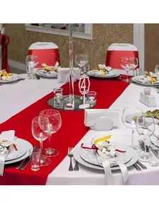 Runner de Mesa Anti-nódoa Vermelho