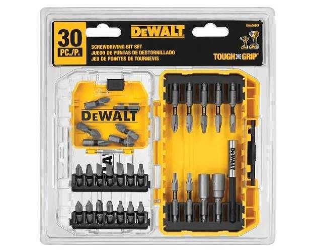Набір ударних аксесуарів 30 шт ToughGrip у 2 кейсах DeWALT DWA30SET