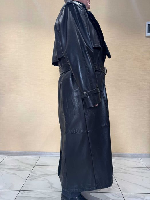 Пальто чоловіче шкіряне, шкірянка, зимово-осіннє пальто