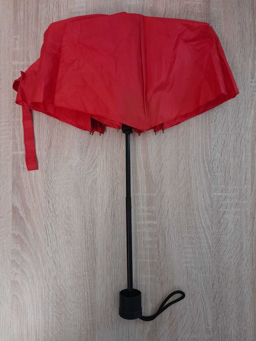 Nowy mini parasol półautomatyczny_Windproof_Umbrella_89 cm, czerwony