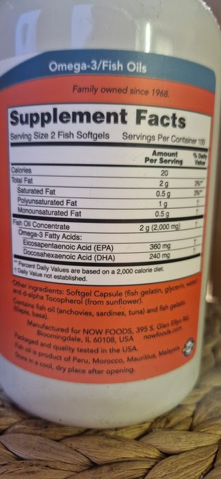 Omega-3 omega 3,  200 kapsułek nowe opakowanie