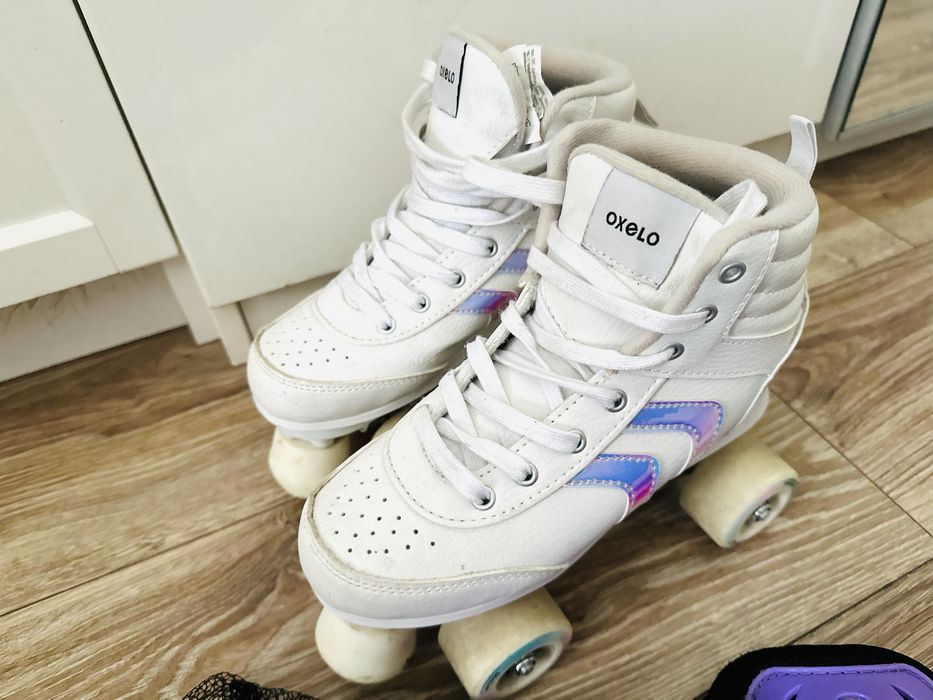 Wrotki 36 decatlon + ochraniacze