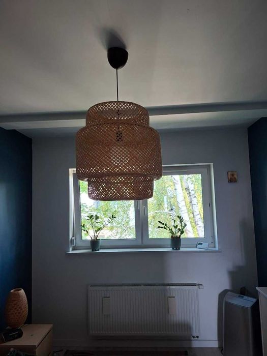 Lampa wisząca, wiklinowa, boho IKEA SINNERLIG - stan bardzo dobry