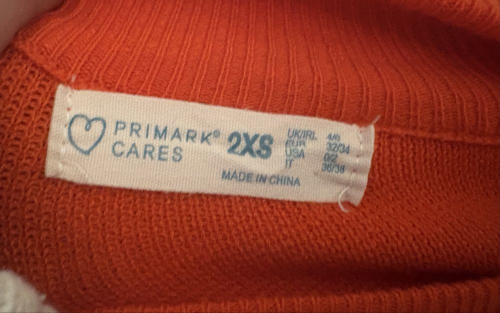 Pomarańczowy półgolf Primark 2XS