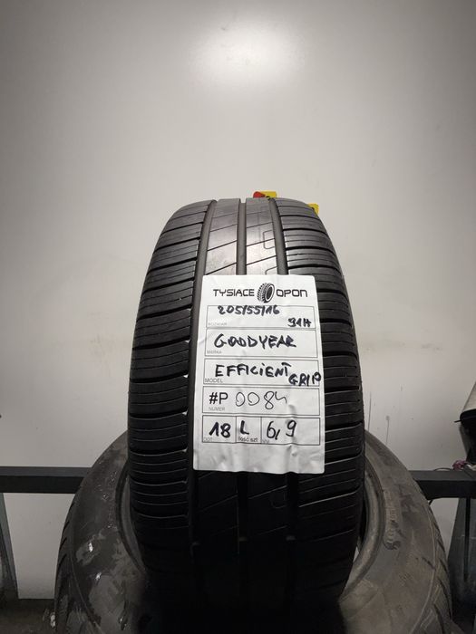 Opona letnia 205/55/16 91H Goodyear efficient grip 7mm #P0084