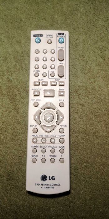 Pilot Lg 6711R1P070B DVD Remote Control sprawny