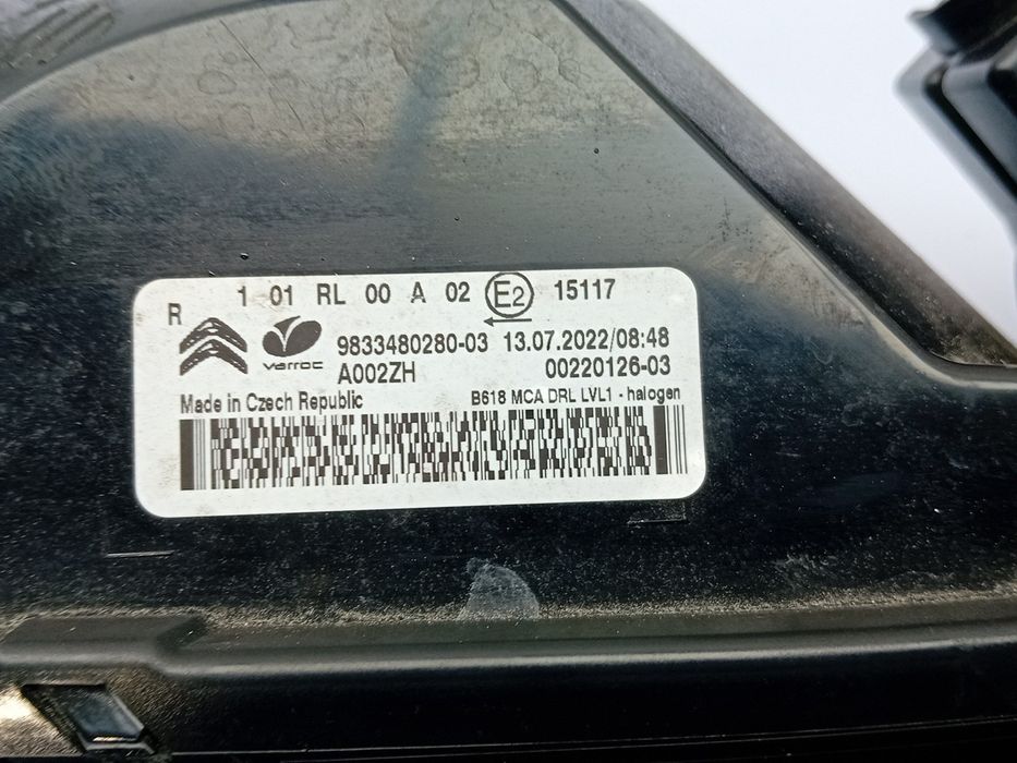 Luz circulação diurna direita CITROËN C3 III (SX)