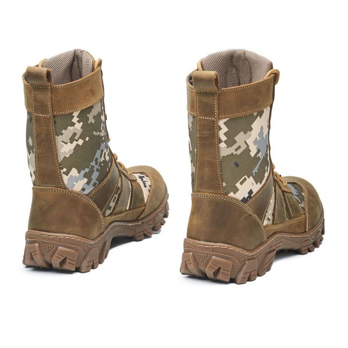 Легкі тактичні чоловічі берці шкіряні + вставки кордура берцы легкие