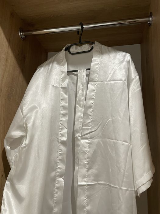 Biały szlafrok panna młoda bride ślub