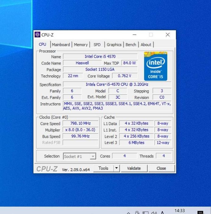 Процесор Intel Core i5-4570 3.20 GHz/6MB/5GT/s
