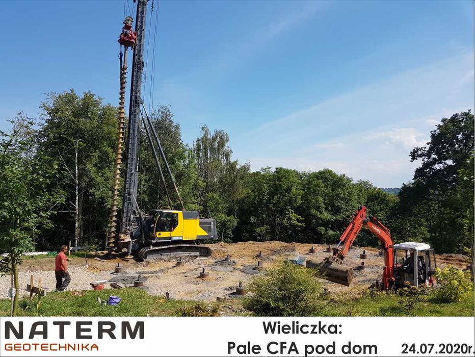 Pale Fundamentowe Wiercone CFA Palowanie Palownica okolice Krakowa