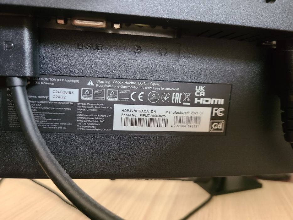 Monitor Gaming AOC Curvo 165hz