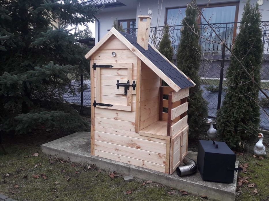 Wedzarnia ogrodowa drewniana Wedzarnie  kompletna Promocia haki gratis
