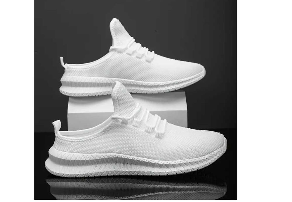 buty siateczkowe wsuwane białe nowe/46